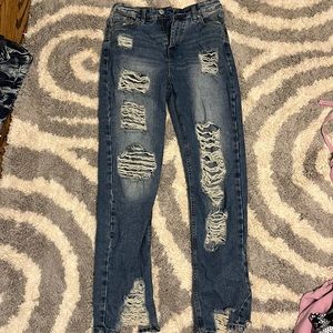 Refuge Denim oversized ultra high rise ripped jeans. size 3